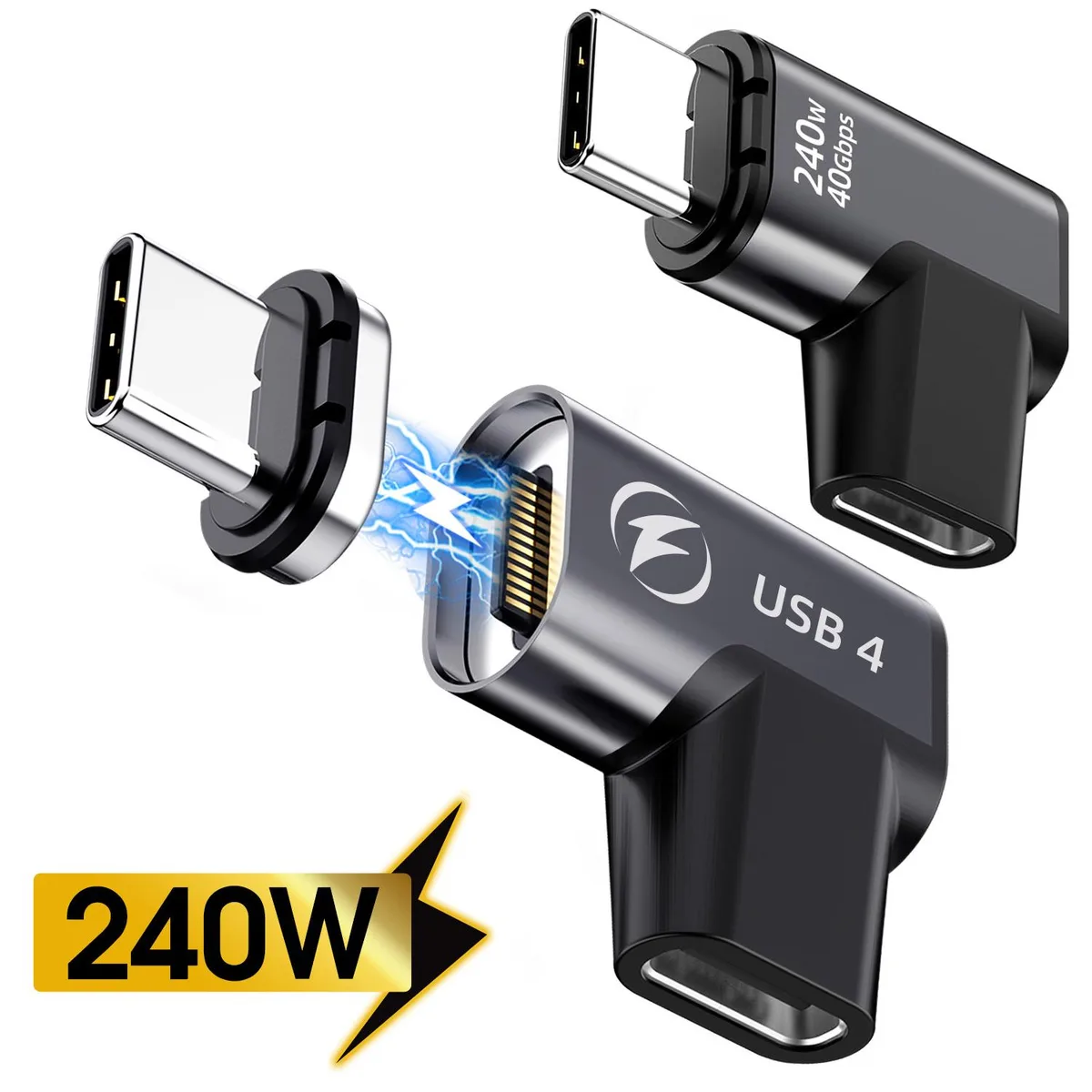 LUOM LUOM LD240W USB4 Magnetic Adapter 240W 40Gbps 2 Pack — product photo
