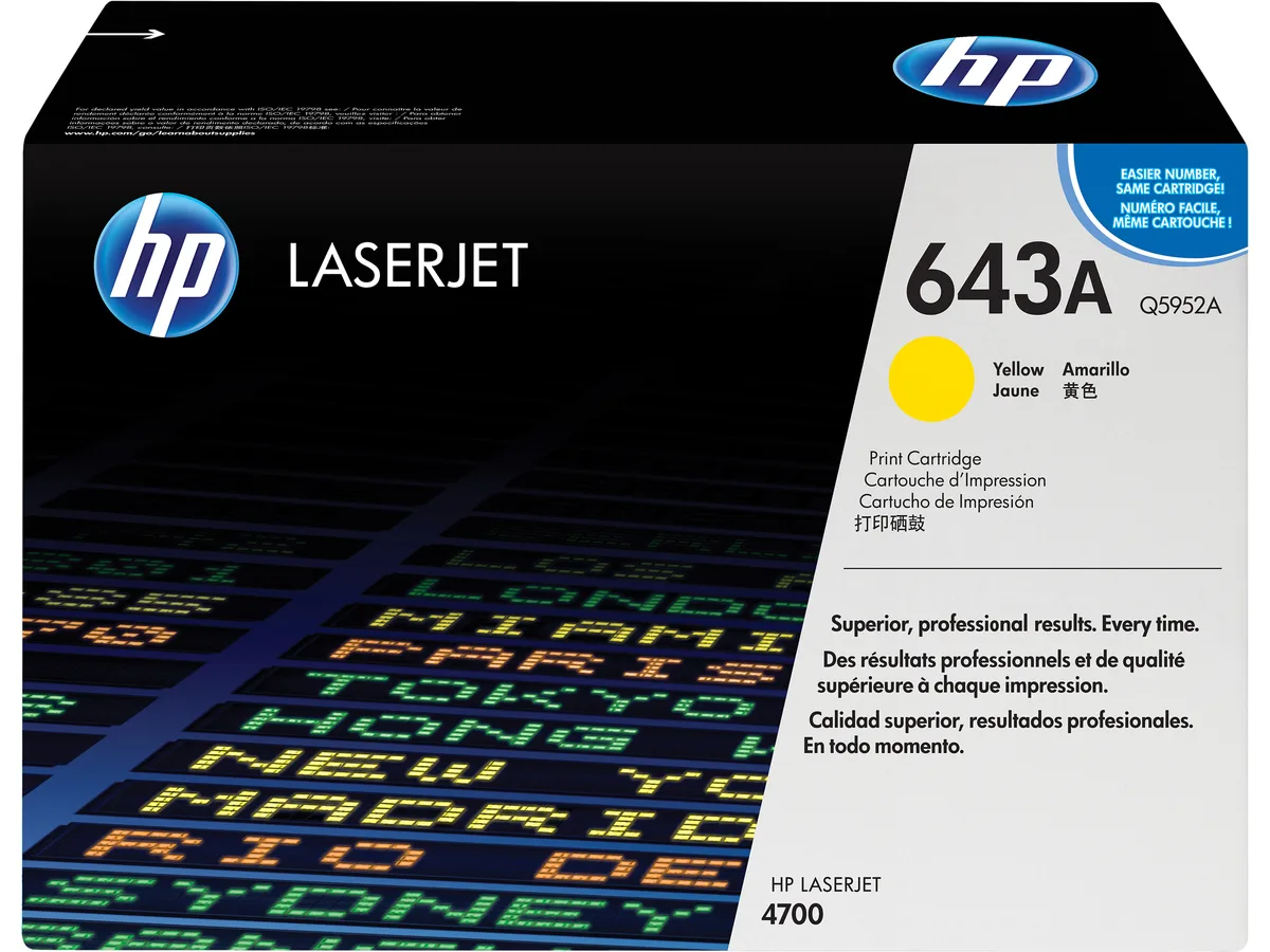 HP HP Q5952A (643A) Yellow Toner Cartridge 10000 Pages — product photo