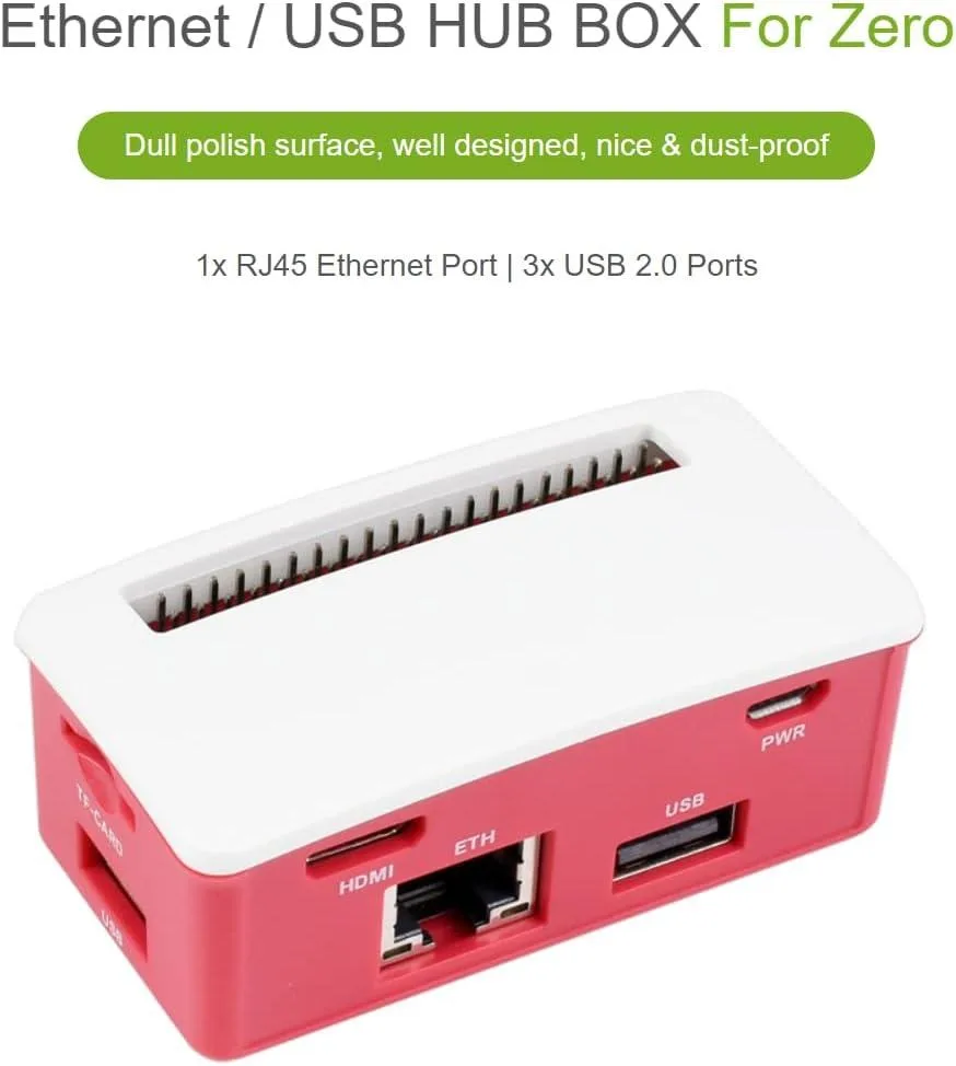 MCDODO MCDODO Ethernet USB HUB HAT B Box ABS Case 1 RJ45 10/100M 3 USB 2.0/1.1 — product photo