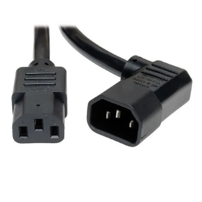 TeKit TeKit IEC-60320 C14 Right-Angle to C13 Power Extension Cord 10 ft 14 AWG 15A — product photo