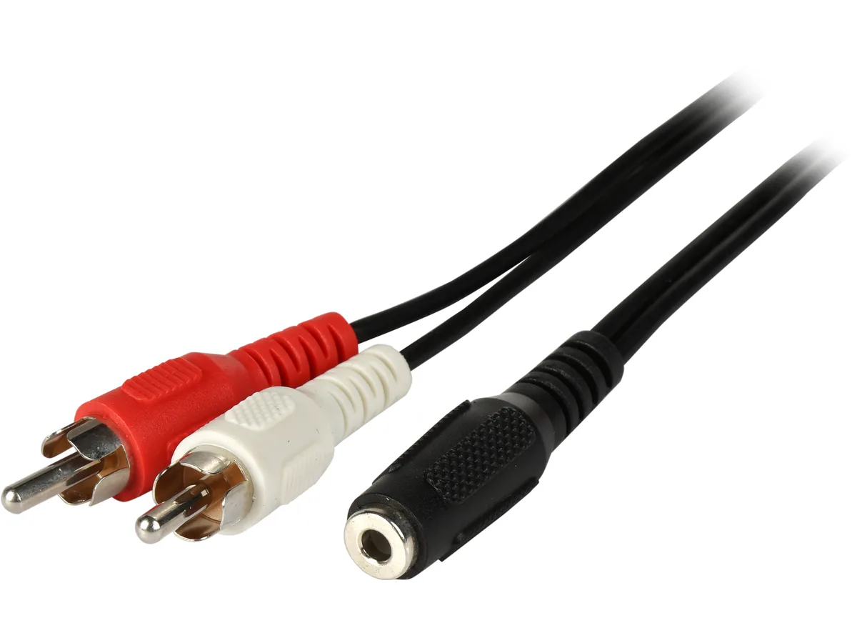 Tripp Lite Tripp Lite P316-06N 6" 3.5mm to 2 RCA Y splitter cable — product photo