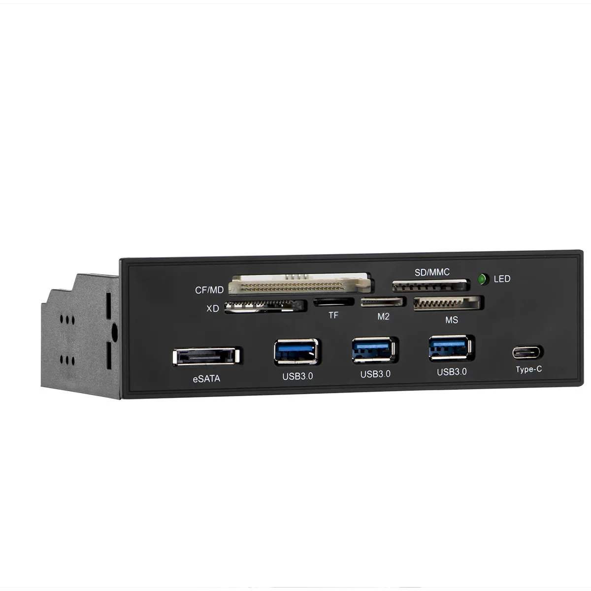 Officemate Officemate 3.0 Front Panel Multi-Port Card Reader eSATA Type-C — product photo