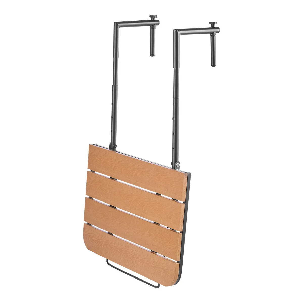 VEVOR VEVOR DL-BC01A Balcony Hanging Table 25 x 24 in 4-Level Adjustable 1-5.5 in Railing Fit 50 lbs Capacity — product photo