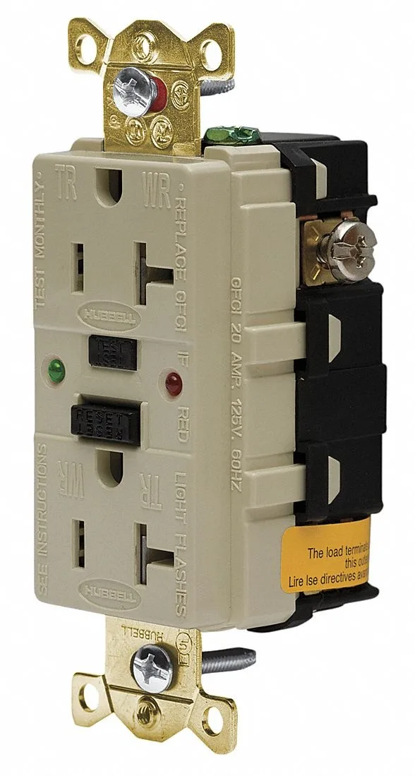 Hubbell Incorporated Hubbell Incorporated GFSG5362I GFCI Receptacle 20A 125VAC 5-20R — product photo