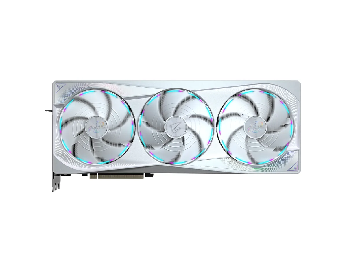 GIGABYTE GIGABYTE GV-N5080AORUSM ICE-16GD GeForce RTX 5080 graphics card — product photo