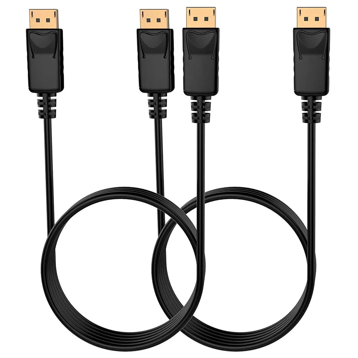 BUCIER BUCIER DisplayPort 1.2 cable 6ft 4K 60Hz 2K 144Hz 2 pack — product photo
