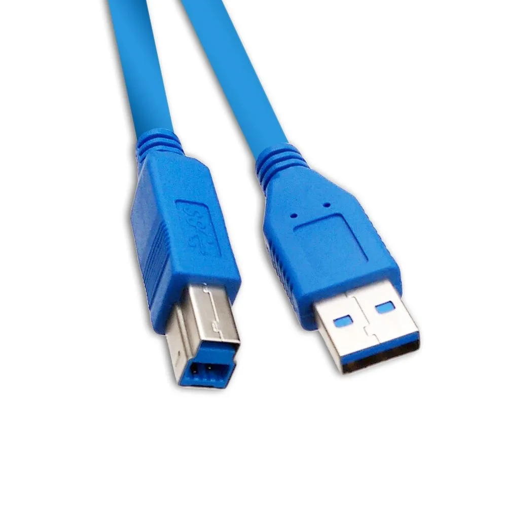 OnlineHawk OnlineHawk 10 Feet USB 3.0 Type A Male to Type B Male Cable, Blue — product photo