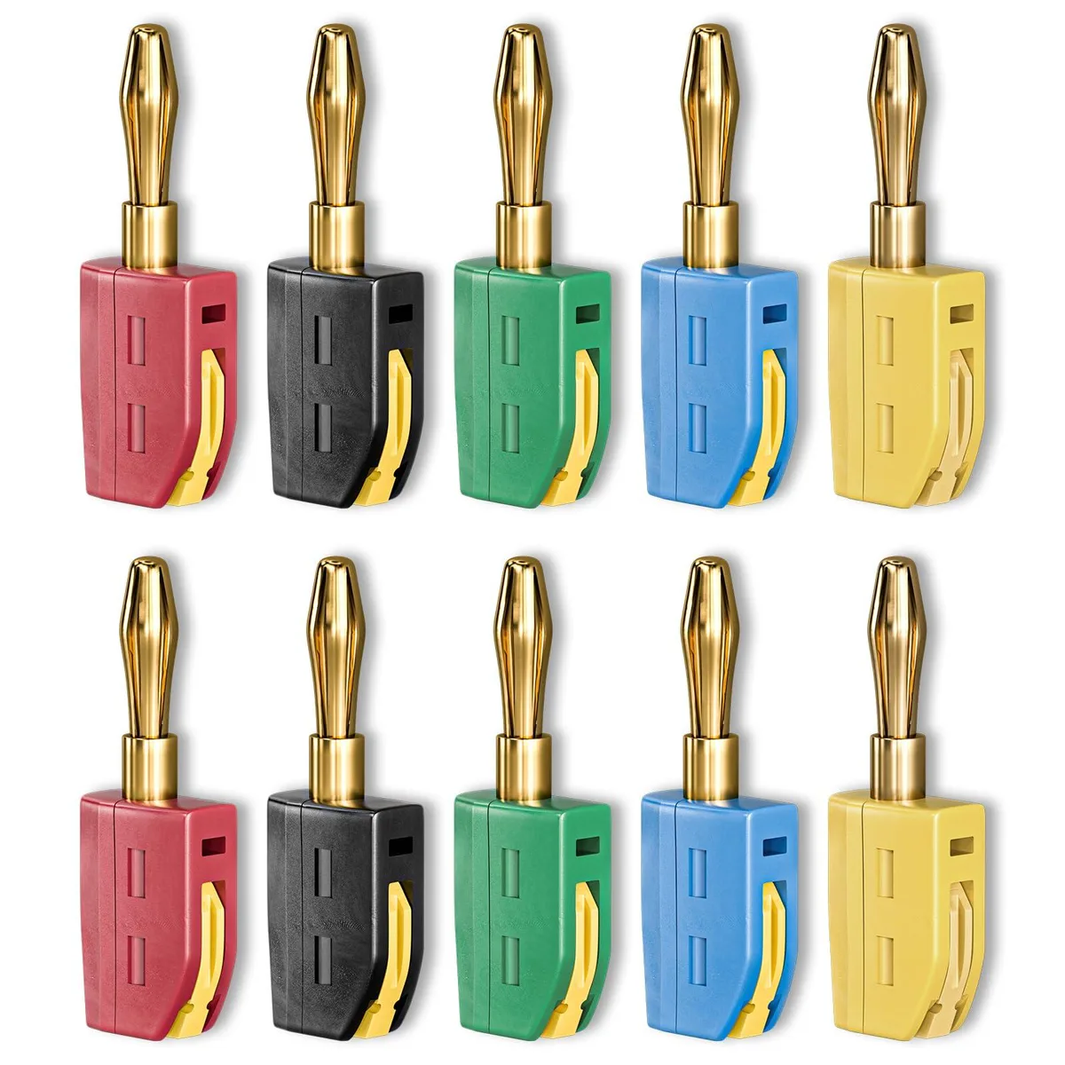 KEHIPI KEHIPI P10064-5C10PCS 4mm Banana Plug 32A 250V 10PCS Five Colors — product photo