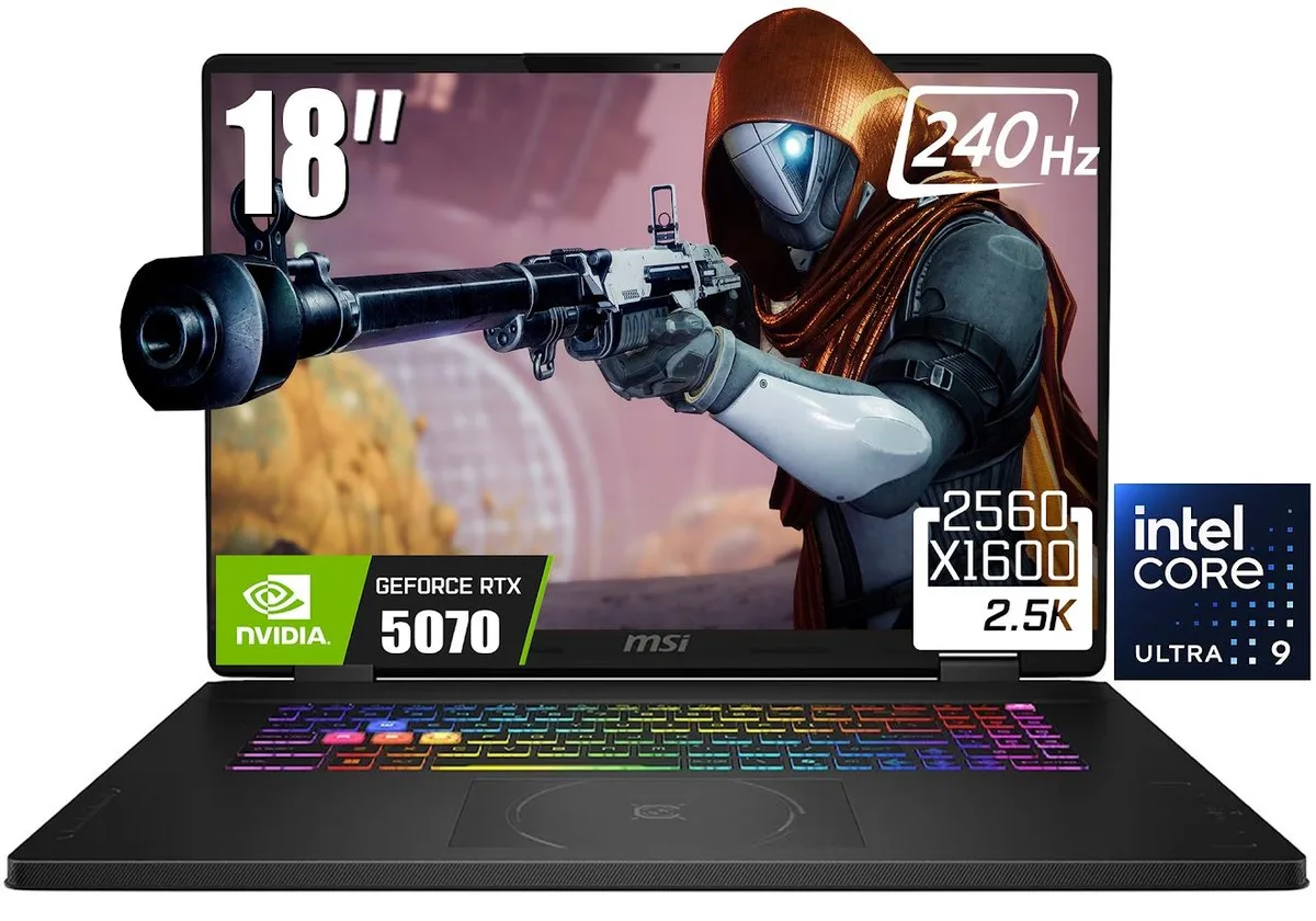 MSI MSI Crosshair 18 HX 18" gaming laptop Ultra 9 275HX RTX 5070 32GB 2TB — product photo