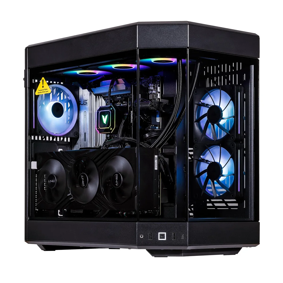 Velztorm Velztorm Black Praetix 3D Gaming PC Ryzen 7 9800X3D RTX 5060 32GB DDR5 2TB Win 11 Home — product photo