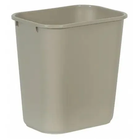 Rubbermaid Rubbermaid FG295600BEIG 7 gal Rectangular Wastebasket Beige — product photo