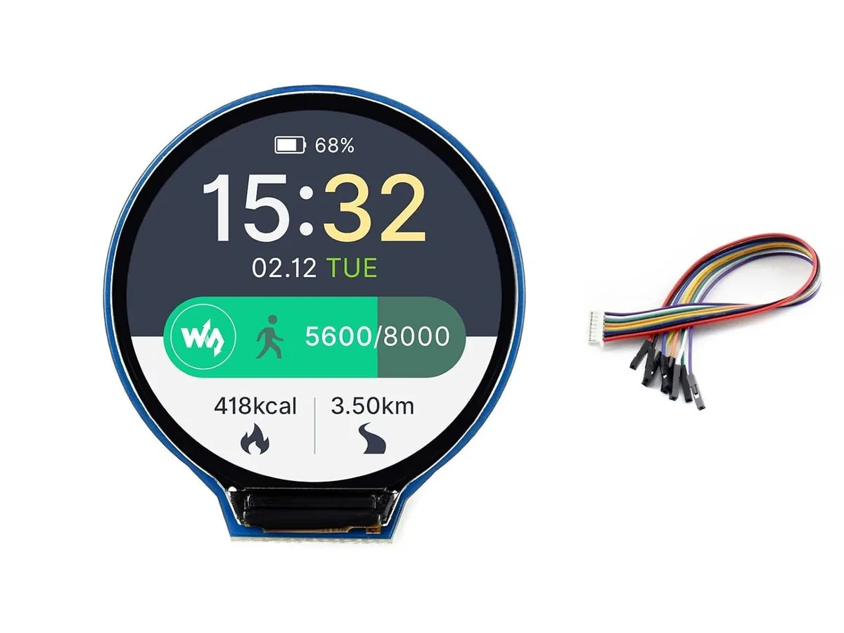 LORDWORLD LORDWORLD 1.28" Round LCD Display 240×240 65K RGB SPI — product photo