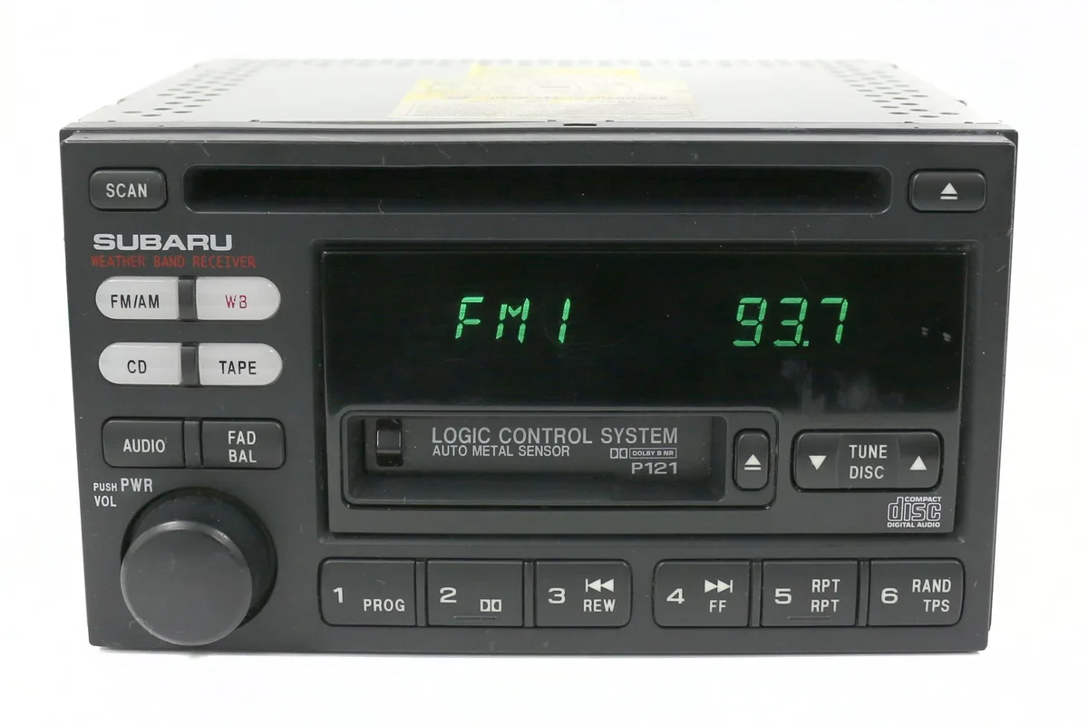 1 Factory Radio 1 Factory Radio 86201AE12A Receiver AM FM CD Cassette Subaru Legacy 2000 2001 2002 — product photo