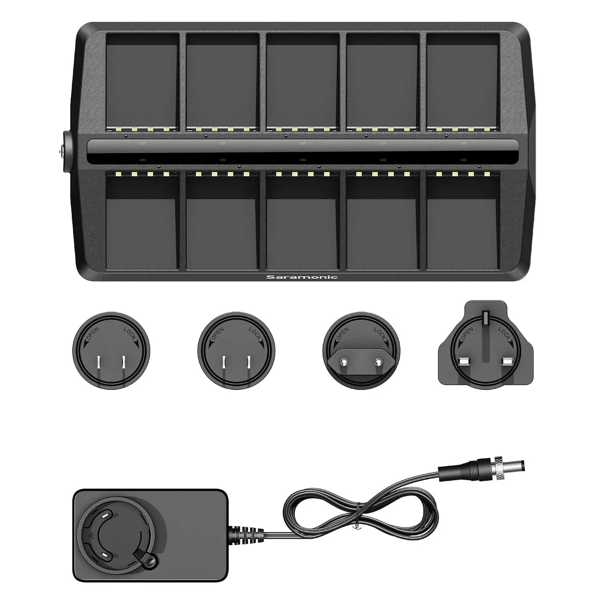 LORDWORLD LORDWORLD WiTalk9-CB10 10-Bay Charger for WiTalk9 Headsets — product photo