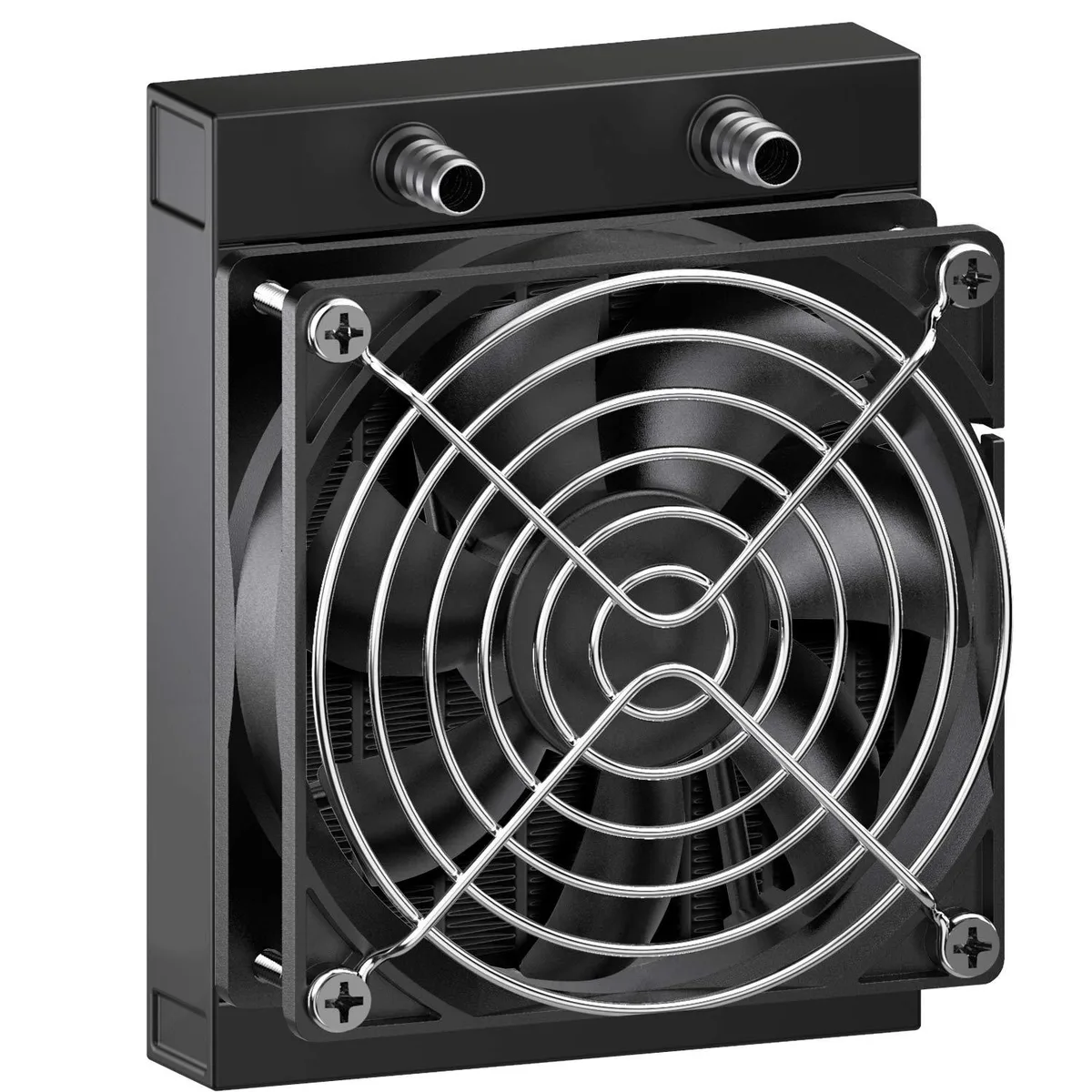 EVESKY EVESKY 120 mm 12-Pipe Aluminium Water Cooling Radiator with Fan 155 x 120 x 58 mm Black — product photo
