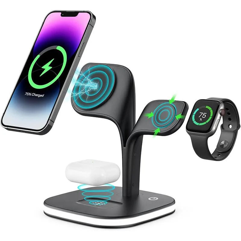 Gemdeck Gemdeck 5-in-1 Magnetic Wireless Charger Stand Black — product photo