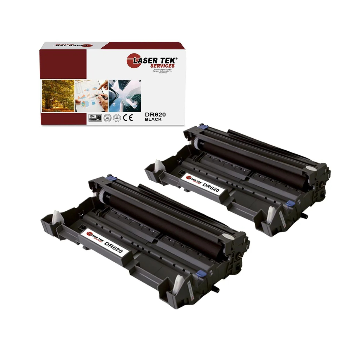 Laser Tek Services Laser Tek Services DR620 Compatible Black Drum Unit 2PK 25000 pages — product photo