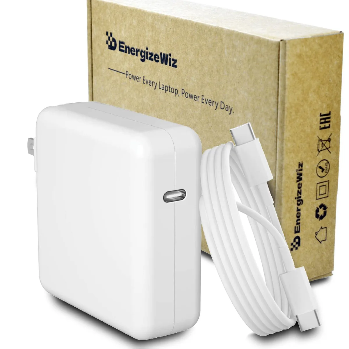 Energizewiz Energizewiz 96W USB-C AC adapter 6.6ft cable — product photo
