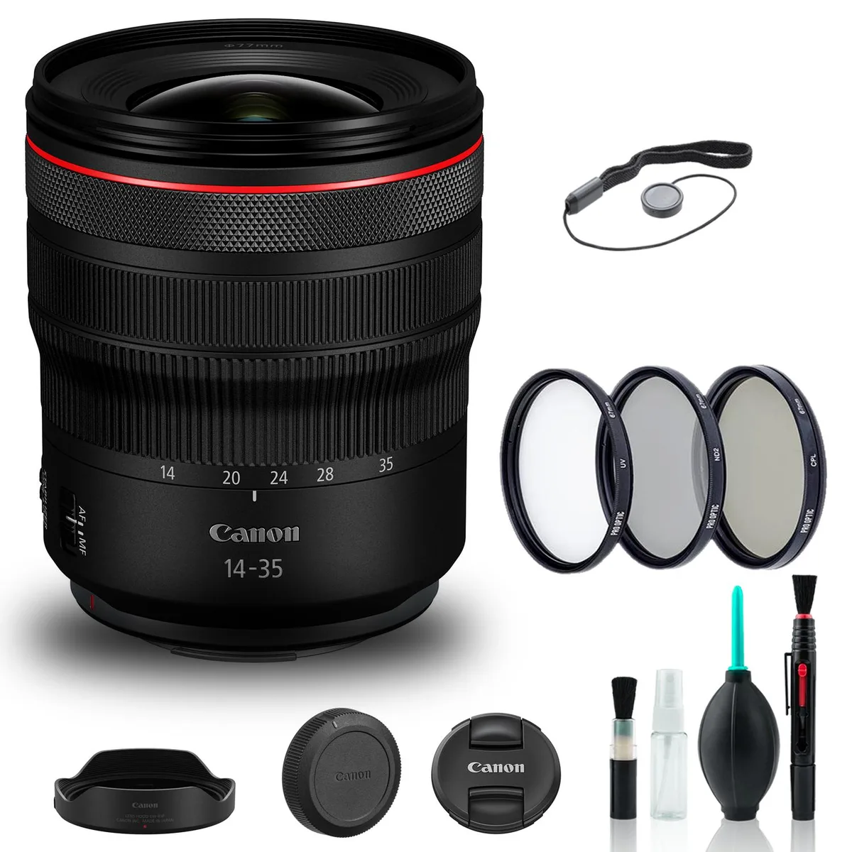 Canon Canon RF 14-35mm f/4L IS USM Lens + Filter Kit + Cap Keeper + Cleaning Kit — product photo