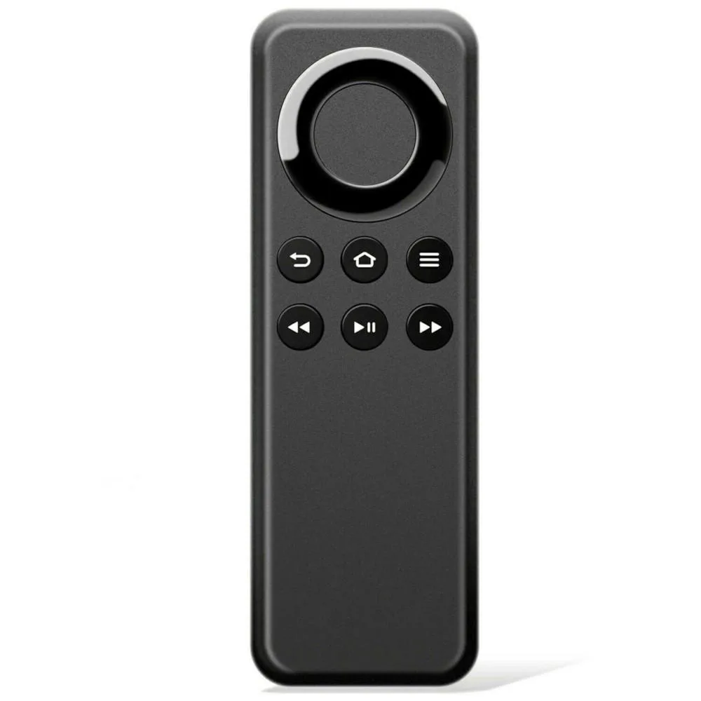 Black rectangular replacement remote with rounded edges and button layout