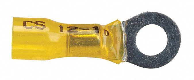 Velvac Velvac 37415 Ring Terminal 1/4 in Stud 10 AWG 600 V Heat Shrink — product photo