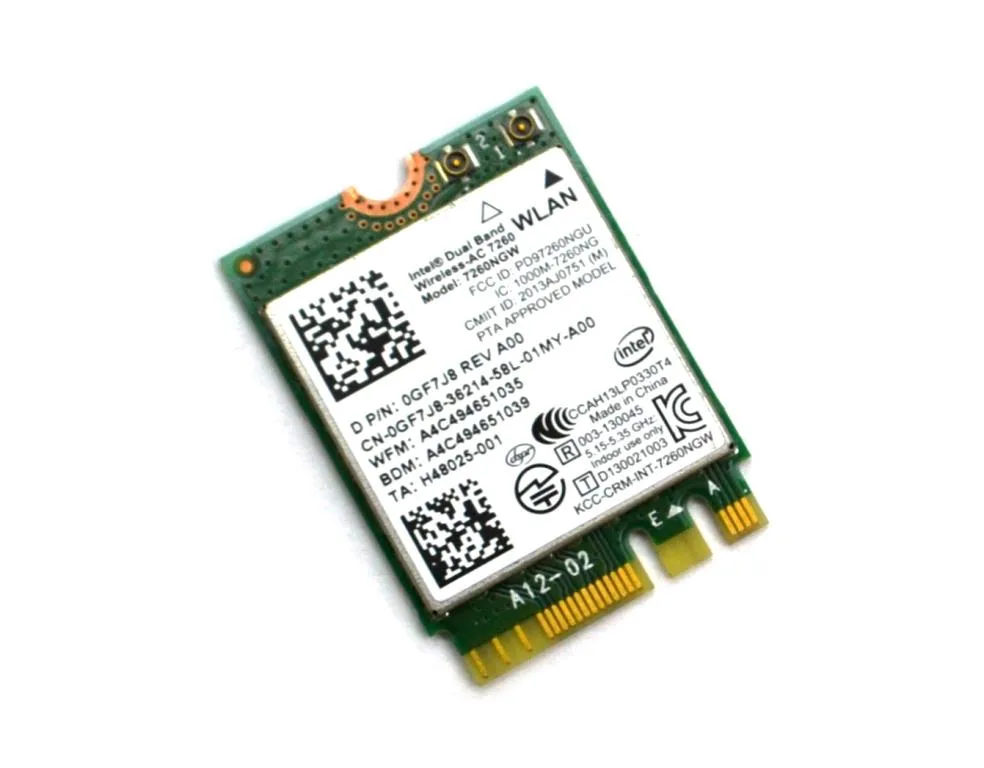 Intel Intel 7260NGW CN-0GF7J8 GF7J8 M.2 Wi-Fi adapter — product photo