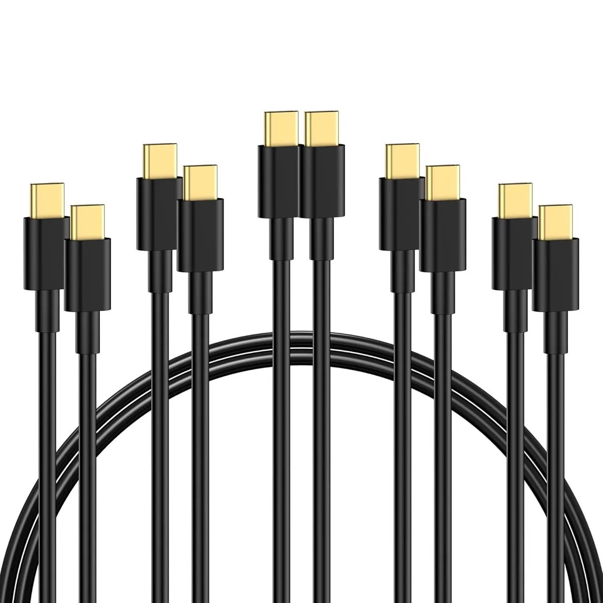 BFKK BFKK USB C to USB C Cable 10FT 5 Pack 60W 480Mbps — product photo