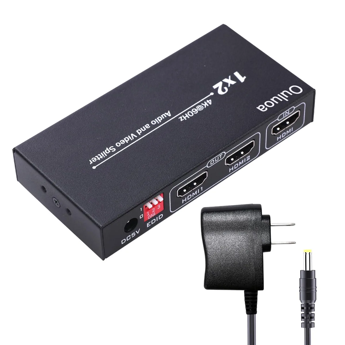  BYTECC HDMI Splitter 1 in 2 Out 4K@60Hz 18Gbps HDMI 2.0 HDR10 HDCP 2.2 EDID Management — product photo
