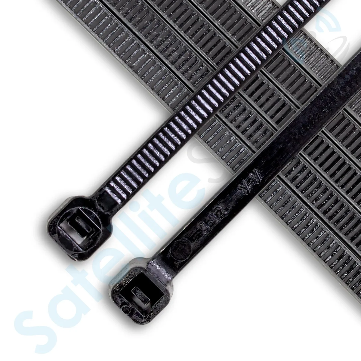 Black nylon cable ties, 7.4 inch length, 100 pieces in bag
