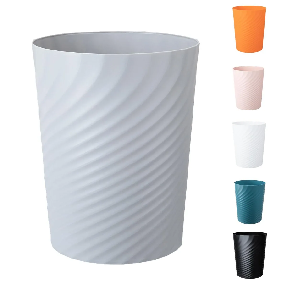 Generic small trash can 1.8 gal 12 pack Grey — product photo