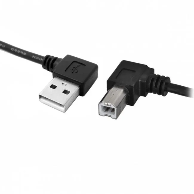 xiwai xiwai USB 2.0 A-B 90° Braided Cable 50cm 100cm — product photo