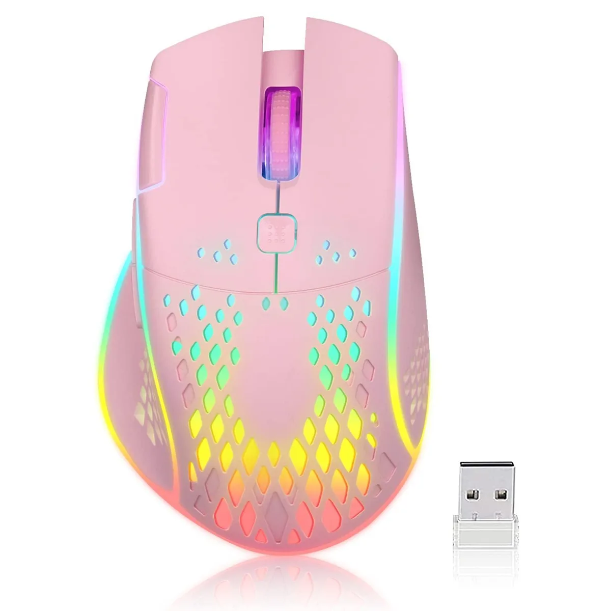  VEGCOO C30 Wireless Gaming Mouse Pink 1600 DPI — product photo