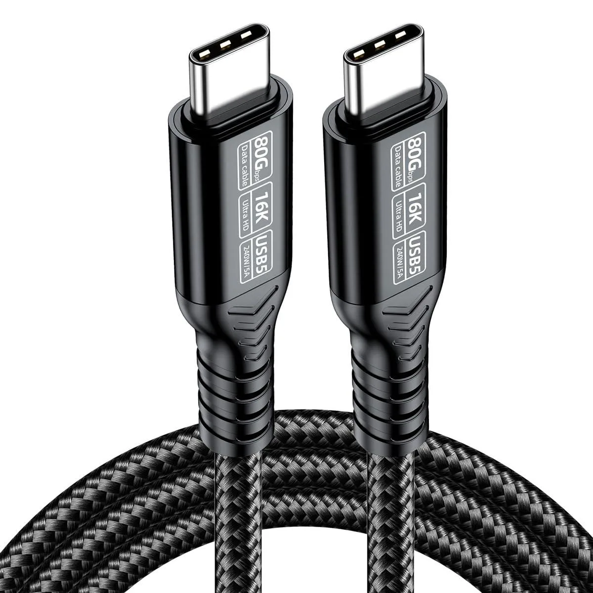 Vszerda Vszerda USB5.0 80Gbps USB-C Male to Male Cable 240W 16K@30Hz 2.0m — product photo