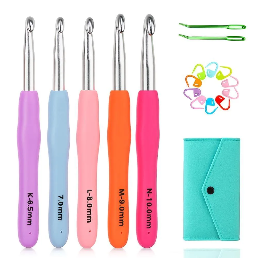  Avery BX-TPR-05 Needle Arts Set 5 hooks 6.5-10.0mm 10 markers 9 needles 2 tapestry tape case — product photo