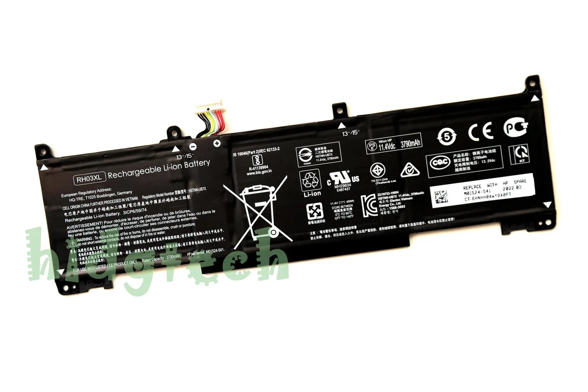 Beisite Beisite RH03XL laptop battery 11.4V 45Wh for HP ProBook 430 440 450 650 G8 — product photo