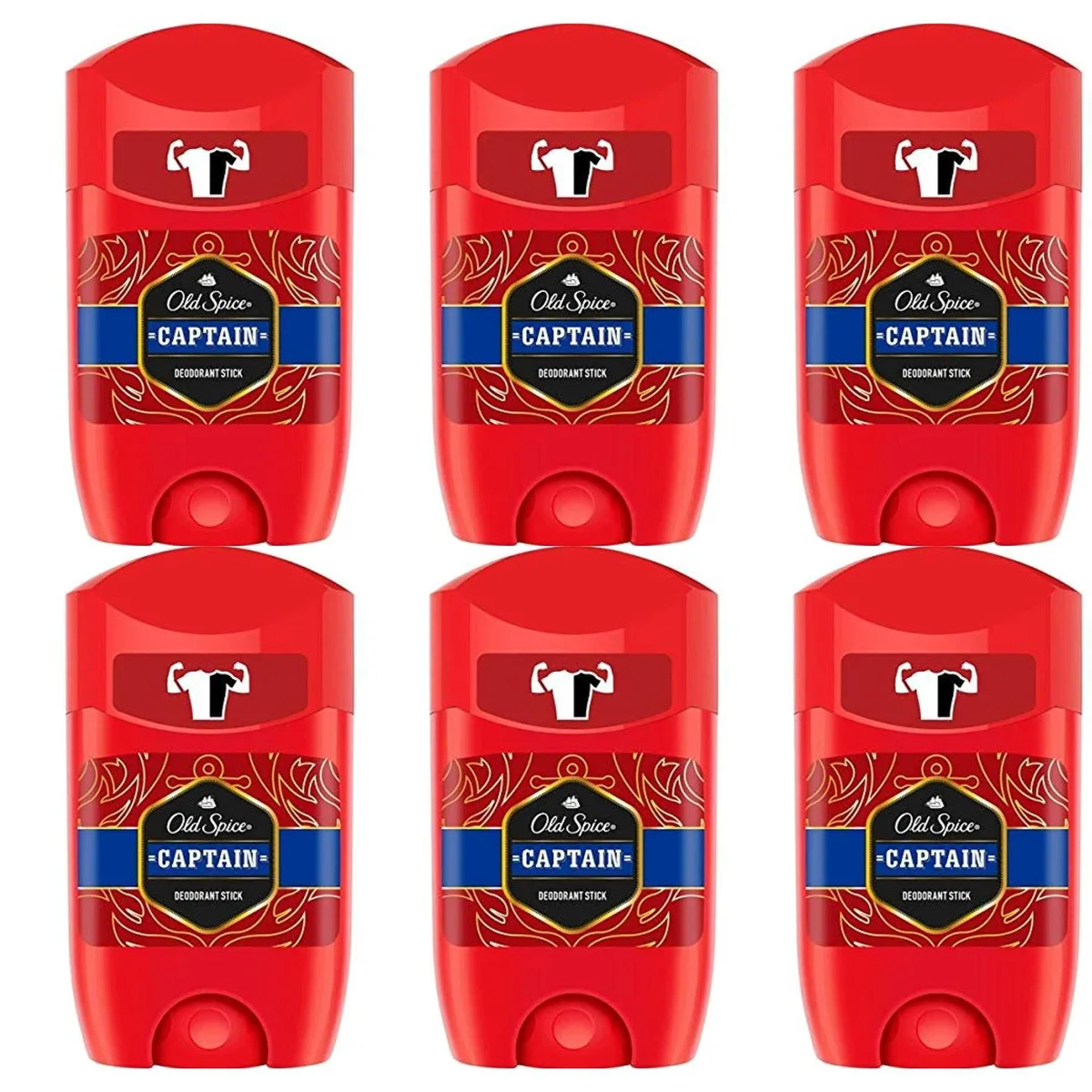 Old Spice Old Spice Captain Deodorant Stick 50 ml 6-Pack Skin Care — product photo
