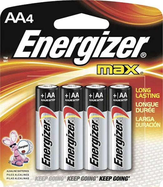 ENERGIZER ENERGIZER E91BP4 AA Alkaline Battery 1.5V 1150mAh 4-pack — product photo