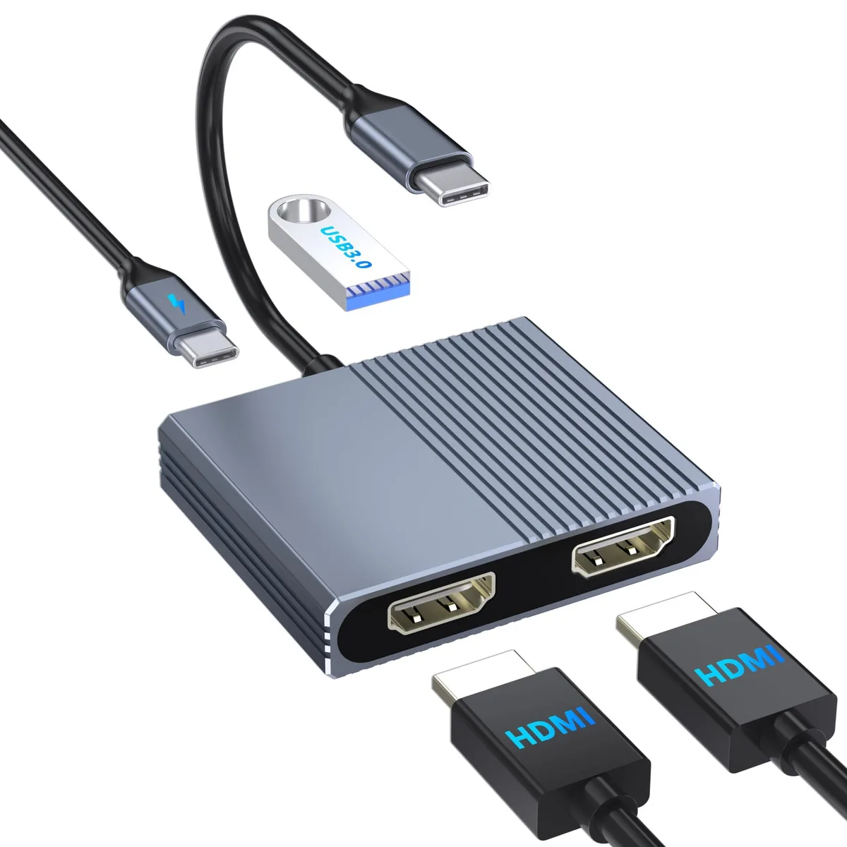 Belkin Hxwlo 4-in-1 USB-C Dual HDMI Docking Station — product photo