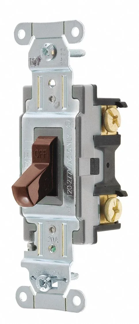 Hubbell Incorporated Hubbell Incorporated CSB120 20A 120/277V Brown Toggle Switch — product photo