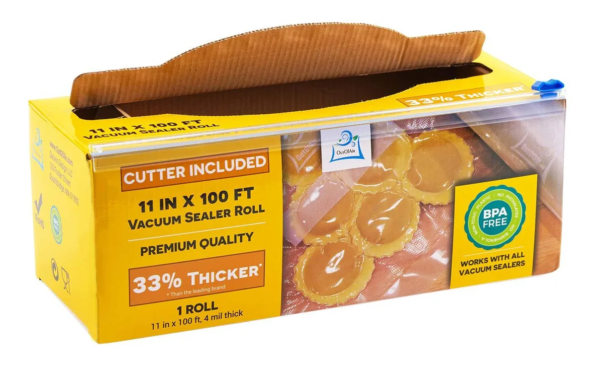  OutOfAir 11" x 100' Vacuum Sealer Roll with Cutter Box — product photo