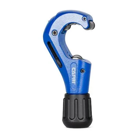 Capri Tools CP11271 telescopic tube cutter with ergonomic turning knob and built-in deburrer