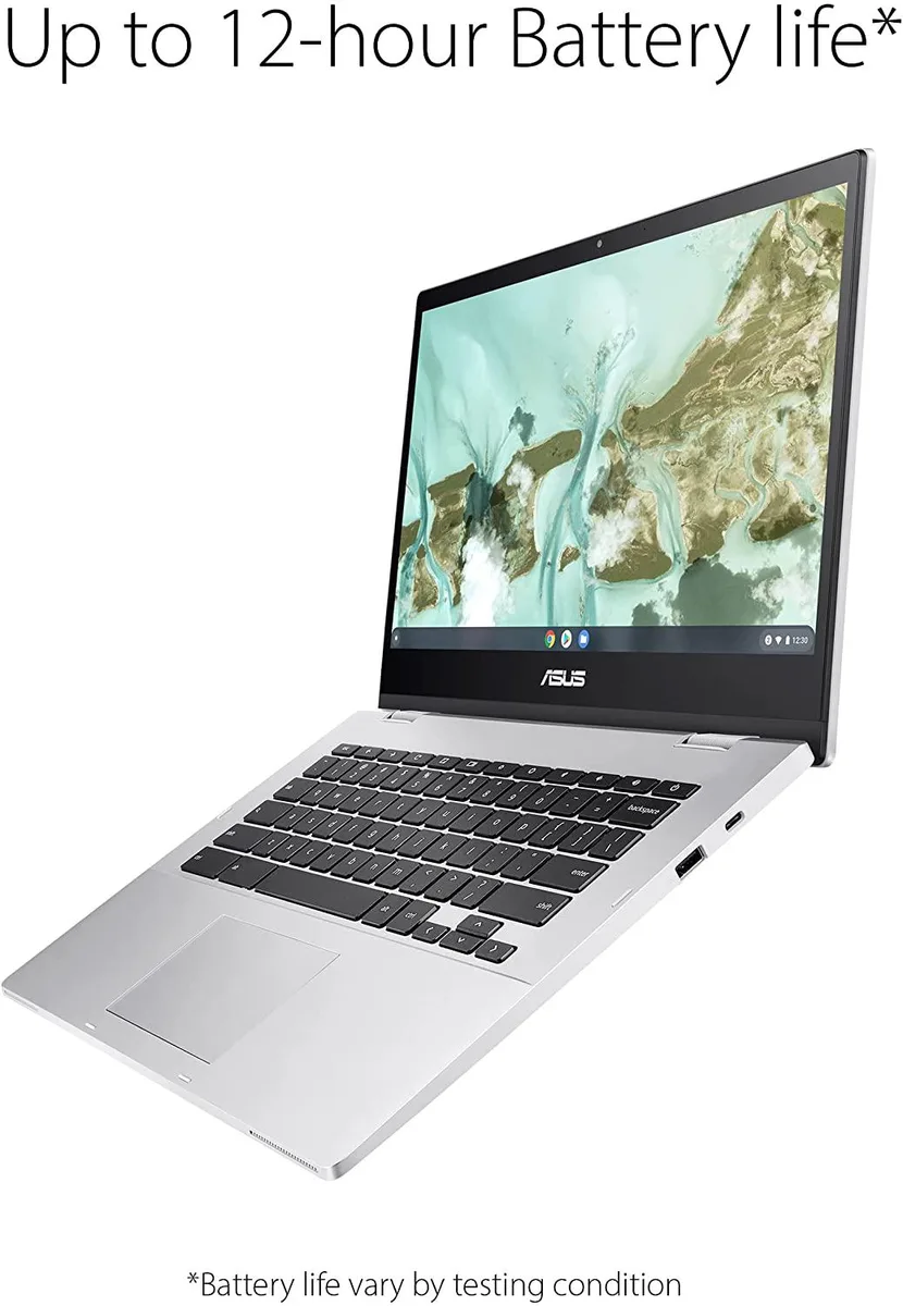 ASUS ASUS Chromebook CX1 14" Intel Celeron N3350 64GB eMMC 4GB RAM Transparent Silver CX1400CNA-AS44FV — product photo