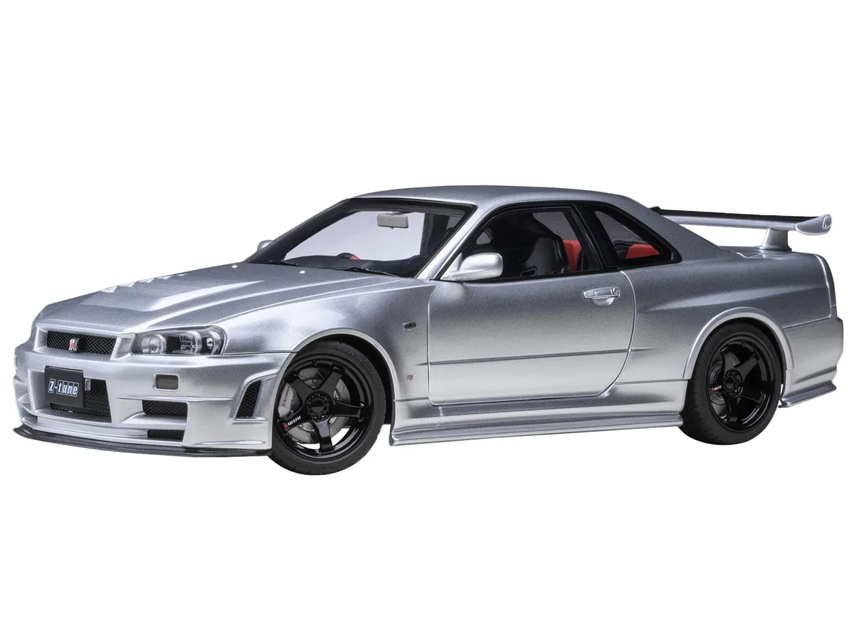 Autoart Autoart Nissan Nismo R34 GT-R Z-TUNE RHD Silver Metallic 1/18 hobby collectible — product photo