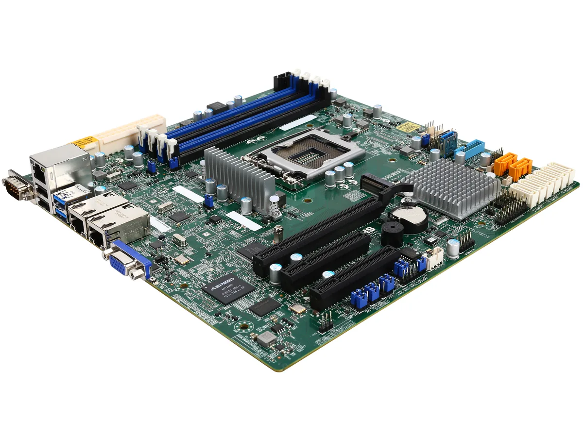 Supermicro Supermicro MBD-X11SSH-F-O microATX server motherboard LGA 1151 DDR4 64GB 8 SATA dual GbE — product photo