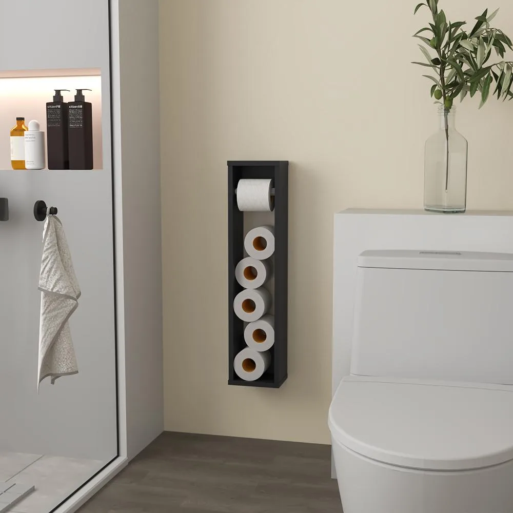 tuphen tuphen Black Toilet Paper Holder Magna 26.8"H x 5.3"W x 4.4"D — product photo