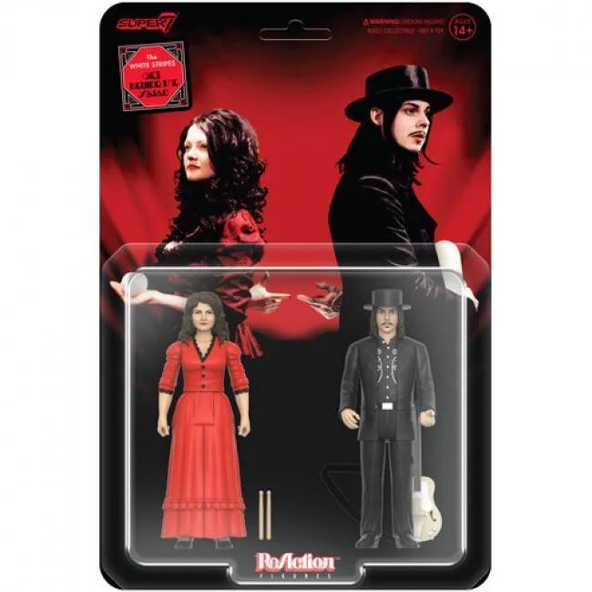 Super7 Super7 White Stripes ReAction Figure 2-Pack Get Behind Me Satan RE-WHTE-10170 — product photo