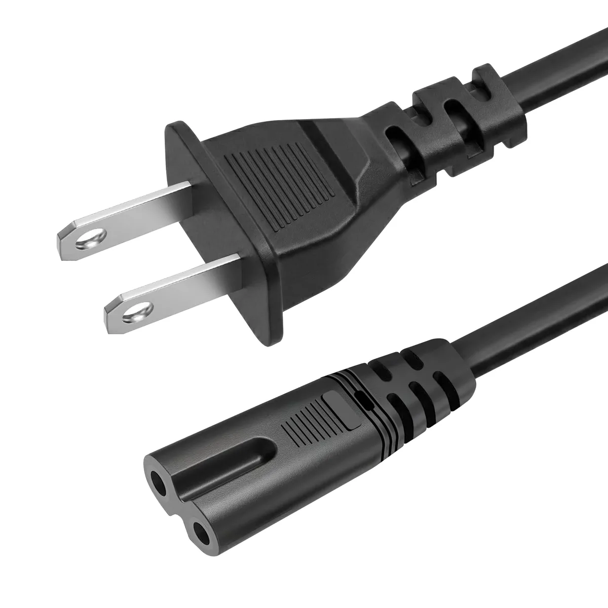 AC 2 Prong C8 Power Cord 5ft Standard 2-Slot Black — product photo