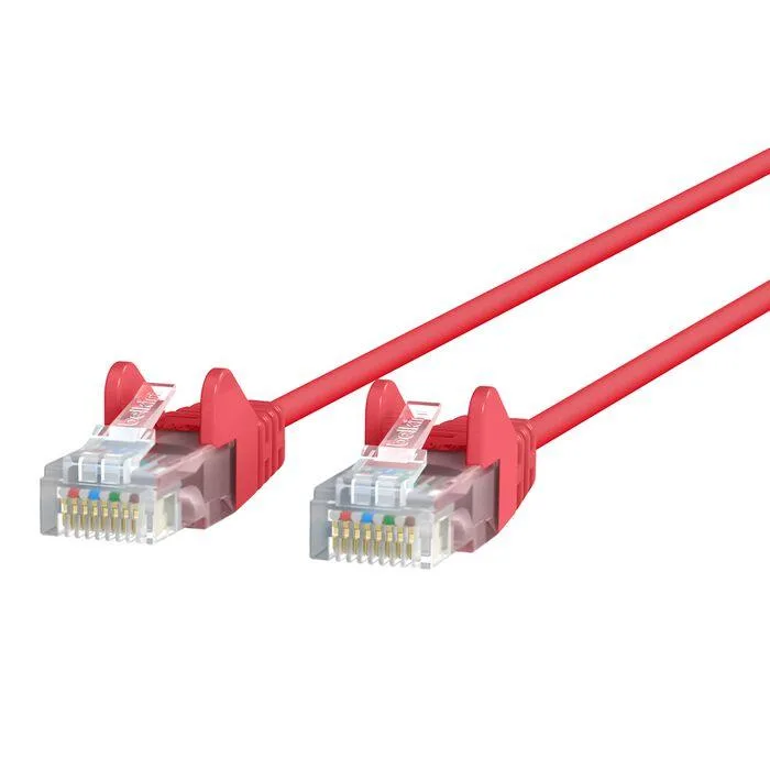Belkin Belkin CE001B04-RED-S 4ft CAT6 Slim network ethernet cable Red — product photo