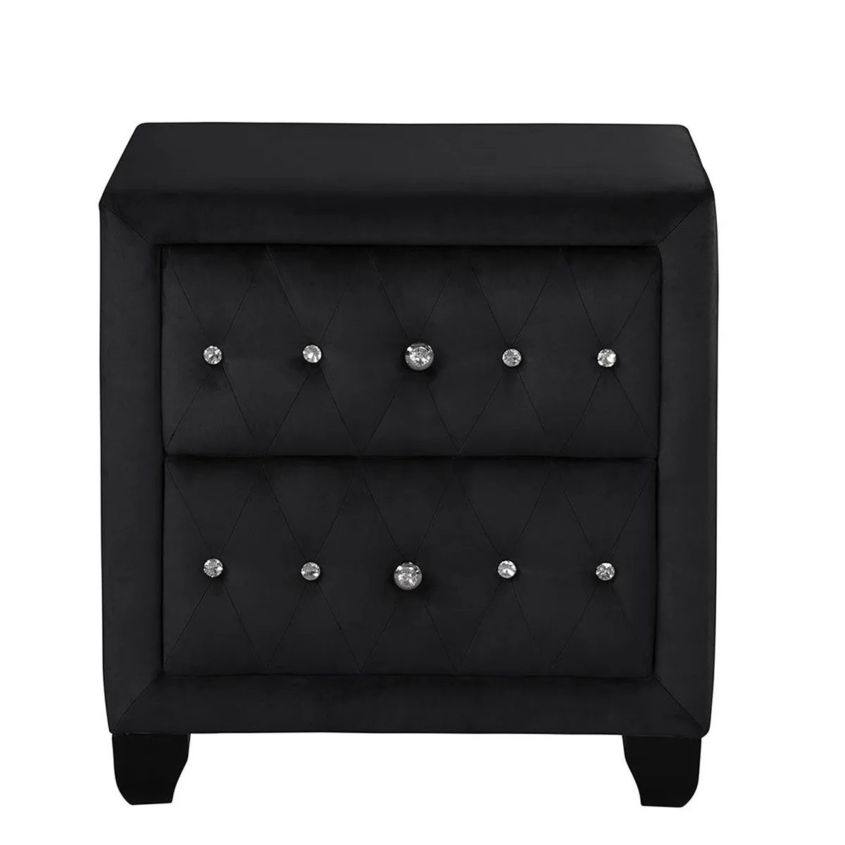 tuphen tuphen Sophia Nightstand Velvet Cream 2-Drawer 16x26x27.5in — product photo