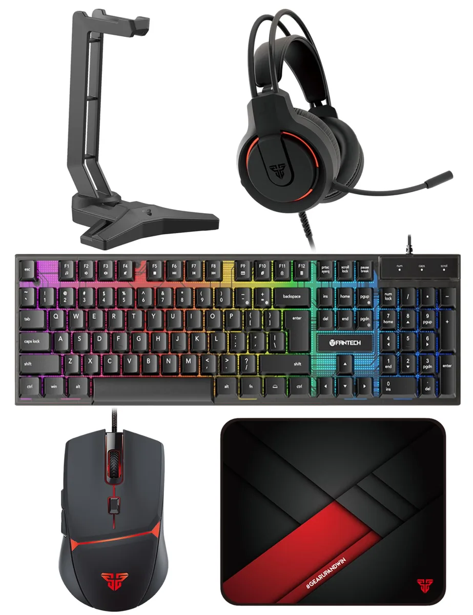  Redragon FA-P51 5-in-1 Gaming Set — Keyboard, Mouse, Headset, Pad, Stand — product photo
